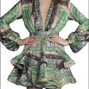 Bronx and Banco Bedouin Mini Dress in Green